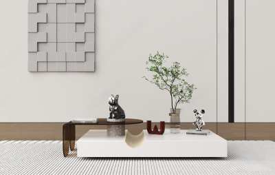 现代茶几3D模型下载